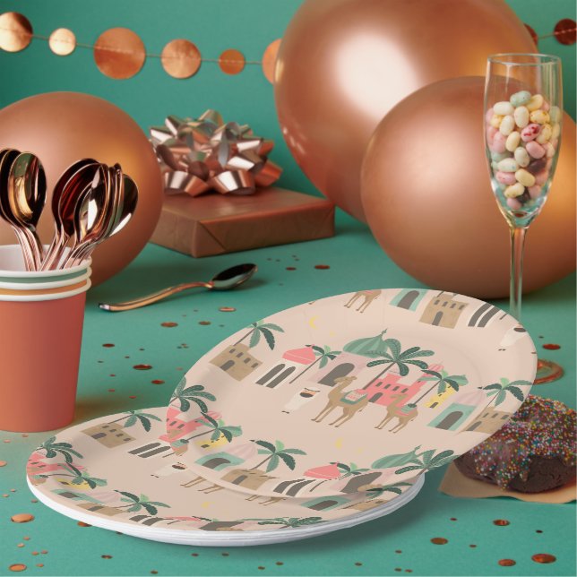 Plato De Papel Placa de papel de Fiesta de Baby Shower con temas  (Multi)