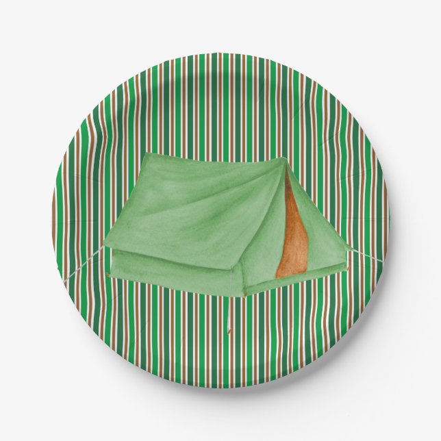 Plato De Papel Placa de papel de Fiesta de camping (Anverso)