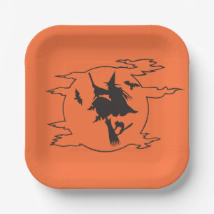 Plato De Papel Placa de papel de fiesta de Halloween
