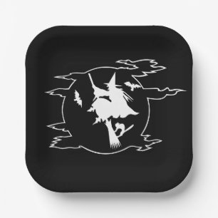Plato De Papel Placa de papel de fiesta de Halloween
