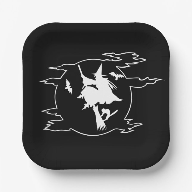 Plato De Papel Placa de papel de fiesta de Halloween (Anverso)