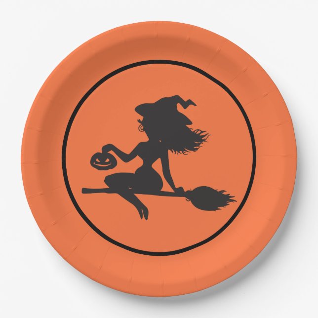Plato De Papel Placa de papel de fiesta de Halloween (Anverso)