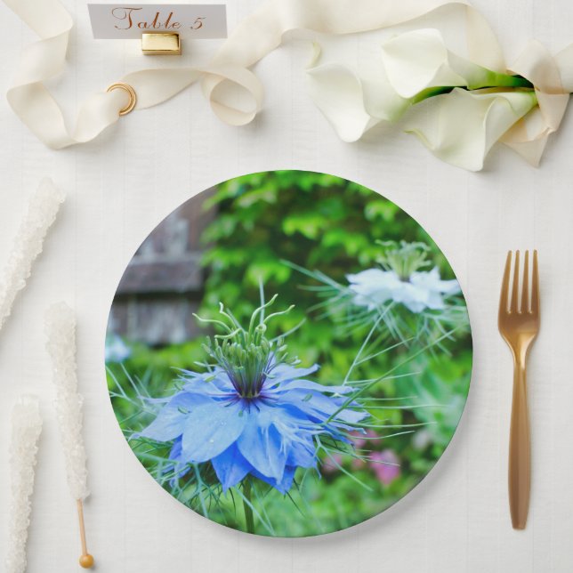 Plato De Papel Placa de papel de flor (Boda)