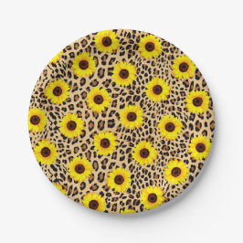 Plato De Papel Placa de papel de flor de sol