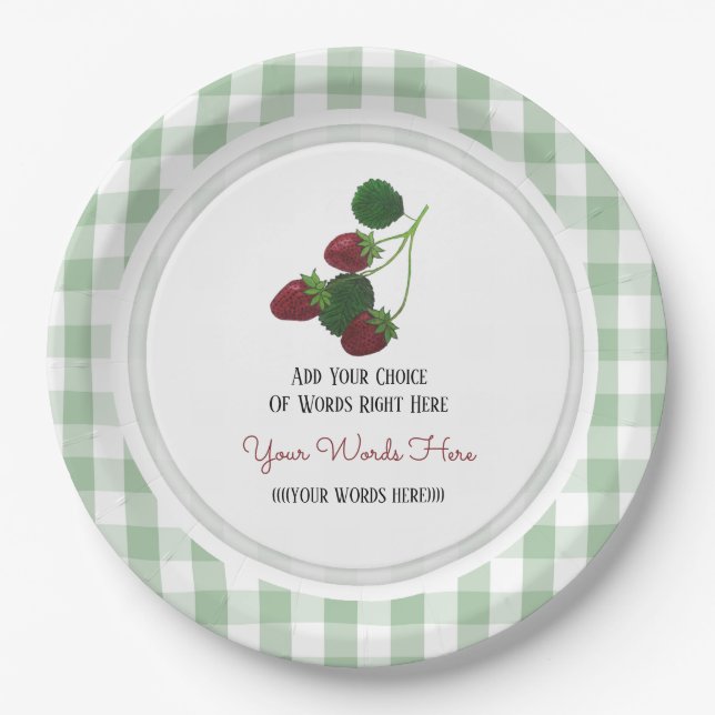 Plato De Papel Placa de papel de fresa (Anverso)