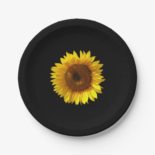 Plato De Papel Placa de papel de girasol (Anverso)