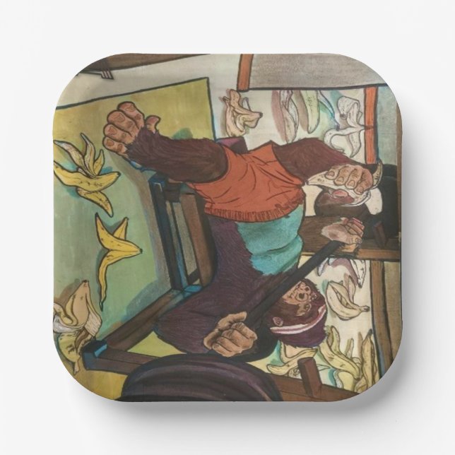 Plato De Papel Placa de papel de gorila (Anverso)