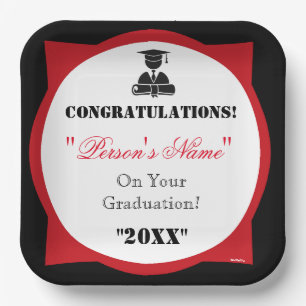 Plato De Papel Placa de papel de graduación HAMbyWG