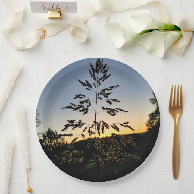 Plato De Papel Placa de papel de gramíneas Johnson (Boda)