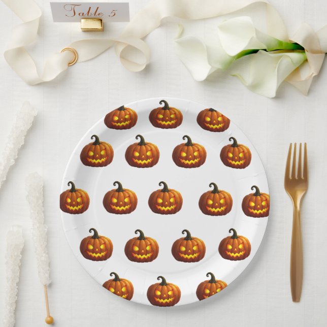 Plato De Papel Placa de papel de Halloween (Boda)