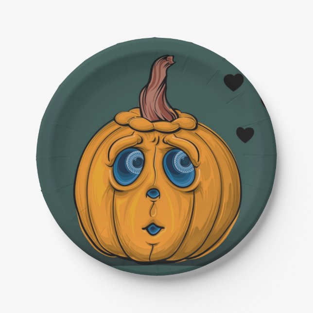Plato De Papel Placa de papel de Halloween (Anverso)