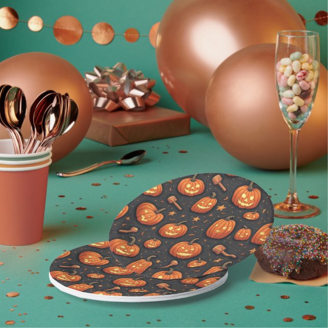 Plato De Papel Placa de papel de Halloween (Multi)
