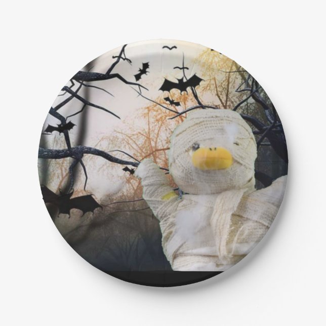 Plato De Papel Placa de papel de Halloween (Anverso)