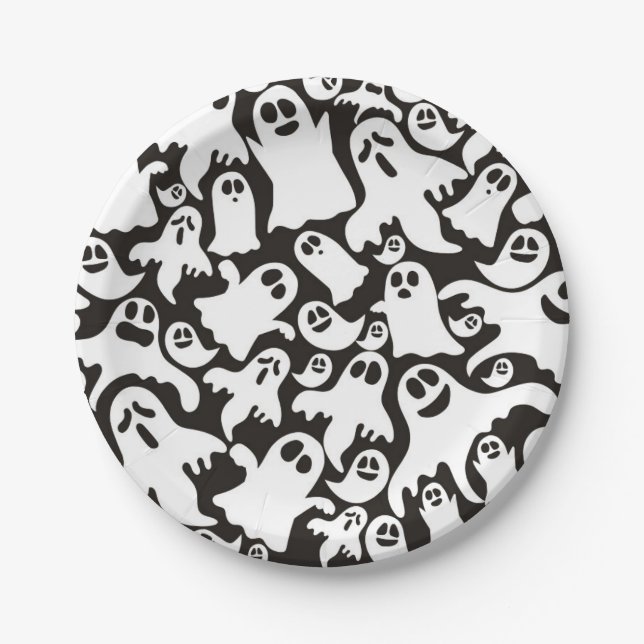 Plato De Papel Placa de papel de Halloween (Anverso)