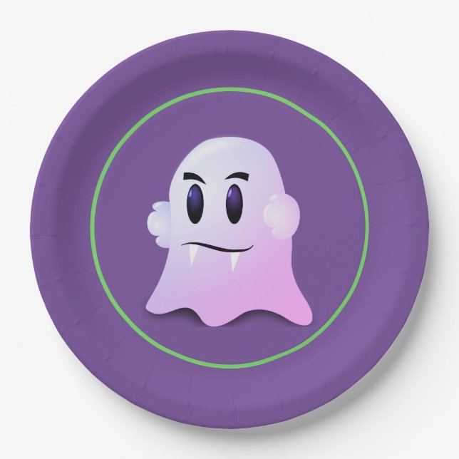 Plato De Papel Placa de papel de Halloween (Anverso)