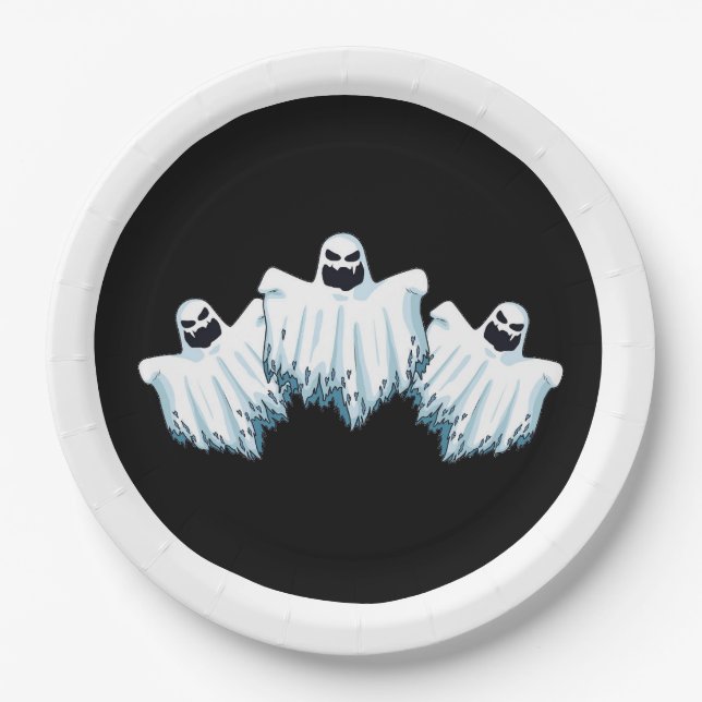 Plato De Papel Placa de papel de Halloween (Anverso)