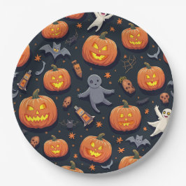 Plato De Papel Placa de papel de Halloween