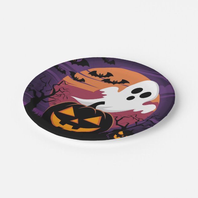 Plato De Papel Placa de papel de Halloween (Angular)