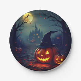 Plato De Papel Placa de papel de Halloween