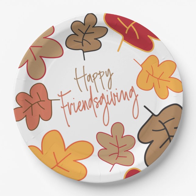 Plato De Papel Placa de papel de Happy Friendding (Anverso)