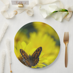 Plato De Papel Placa de papel de heleno amarillo de margarita