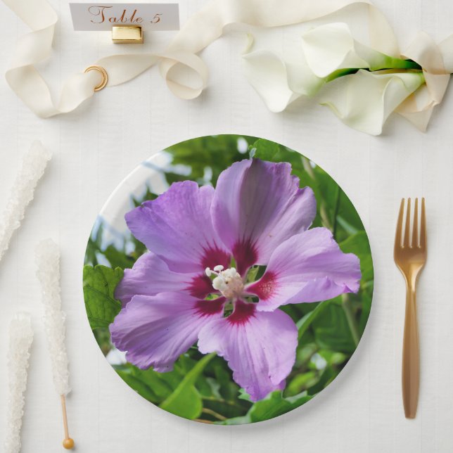 Plato De Papel Placa de papel de Hibiscus (Boda)
