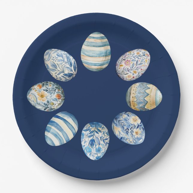 Plato De Papel Placa de papel de huevo de Pascua (Anverso)
