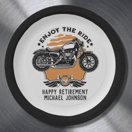 Plato De Papel Placa de papel de invitación de partido de retiro 