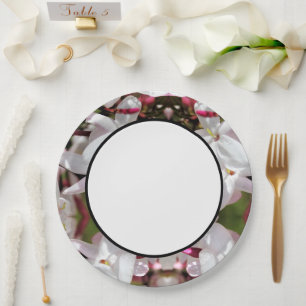 Plato De Papel Placa de papel de jazmín blanco