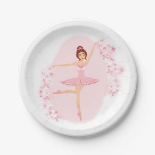 Plato De Papel Placa de papel de la bailarina hermosa