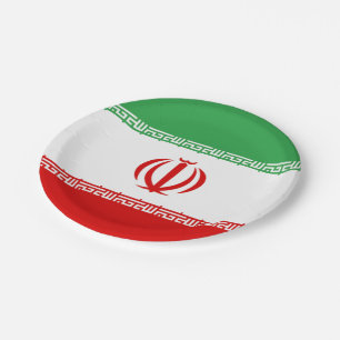 Plato De Papel Placa de papel de la bandera de Irán