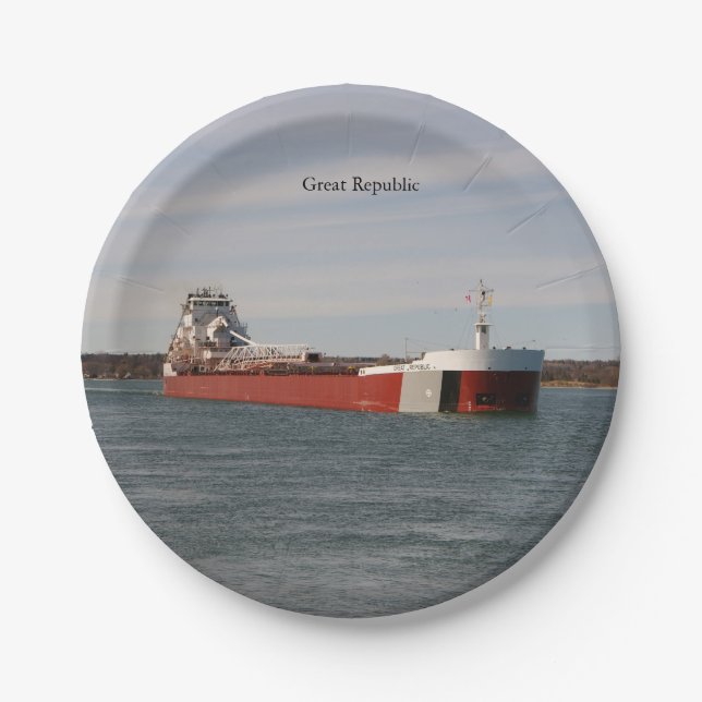 Plato De Papel Placa de papel de la Gran República (Anverso)