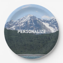 Plato De Papel Placa de papel de la montaña