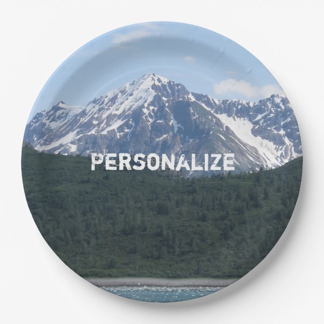 Plato De Papel Placa de papel de la montaña (Anverso)