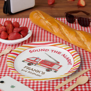 Plato De Papel Placa de papel de la parte de cumpleaños del motor