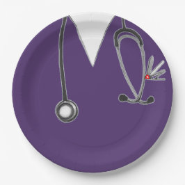 Plato De Papel Placa de papel de la persona de graduación de enfe