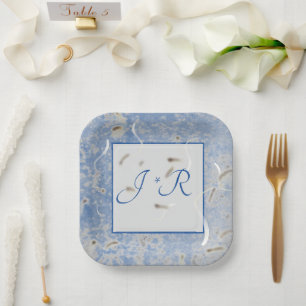 Plato De Papel Placa de papel de la recepción de casamiento con m