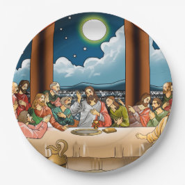 Plato De Papel Placa de papel de la última cena