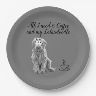 Plato De Papel Placa de papel de labradoodle