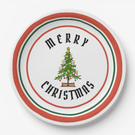 PLATO DE PAPEL PLACA DE PAPEL DE LAS FELICES NAVIDAD
