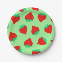 Placa de papel de las fresas del verano