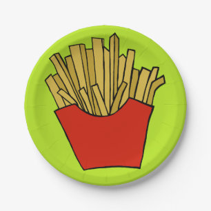 Plato De Papel Placa de papel de las patatas fritas