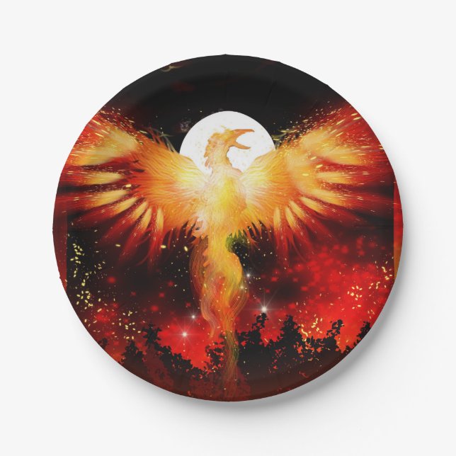 Plato De Papel Placa de papel de levantamiento de Phoenix (Anverso)