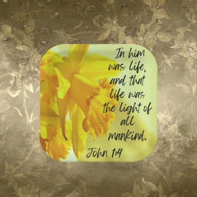 Plato De Papel Placa de papel de los Daffodils amarillos (Subido por el creador)