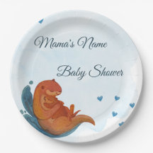 Placa de papel de Mama & Me Otter