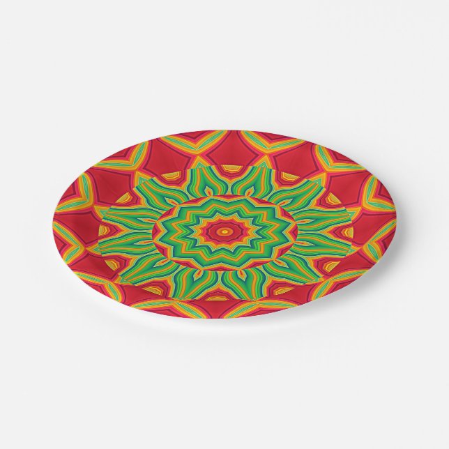 Plato De Papel Placa de papel de Mandala (Angular)