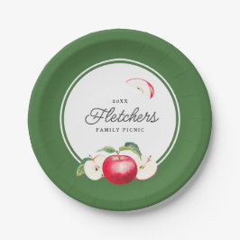 Plato De Papel Placa de papel de manzanas rojas botánicas