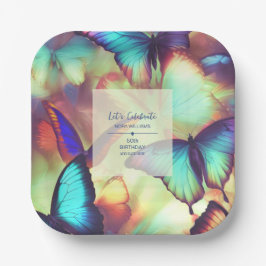 Plato De Papel Placa de papel de mariposa