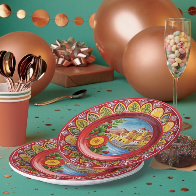 Plato De Papel Placa de papel de melamina verde siciliana (Multi)