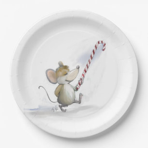 Plato De Papel Placa de papel de Moe del feliz ratón